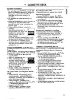 Preview for 11 page of Magnavox AZ8350 - Cd Radio Cass Recorder Operating Instructions Manual