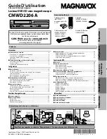 Magnavox CMWD2206 A Manual D'Utilisation preview