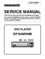 Preview for 1 page of Magnavox DP100MW8B A Service Manual