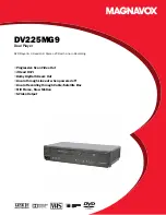 Preview for 1 page of Magnavox DV225MG9 - DVD Player And 4 Head Hi-Fi Stereo... Specification