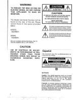 Preview for 2 page of Magnavox Magnavox FW 2012 User Manual