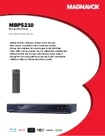 Magnavox MBP5210 Specifications preview