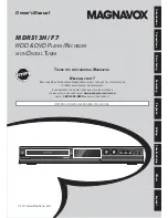Предварительный просмотр 1 страницы Magnavox MDR513H/F7 Owner'S Manual