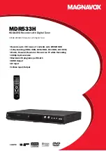 Magnavox MDR533H Specifications preview