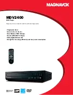 Magnavox MDV2400 Specification preview
