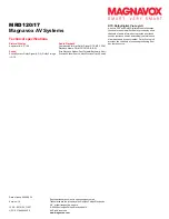Предварительный просмотр 2 страницы Magnavox MRD120 - Av Systems Specifications