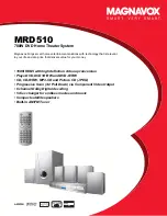 Preview for 1 page of Magnavox MRD510 Specifications