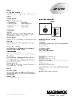 Предварительный просмотр 2 страницы Magnavox MS2730C - 27i Color Tv Brochure
