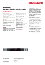 Preview for 2 page of Magnavox MSB5305 Product Specifications