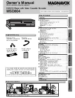 Magnavox MSD804 Owner'S Manual preview