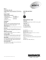 Предварительный просмотр 2 страницы Magnavox MT2501C Brochure