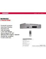 Preview for 1 page of Magnavox MVR450MG - Vcr Mono Specifications