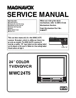 Preview for 1 page of Magnavox MWC24T5 Service Manual