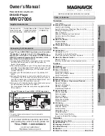 Preview for 1 page of Magnavox MWD7006 Owner'S Manual