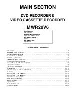 Preview for 3 page of Magnavox MWR20V6 Service Manual