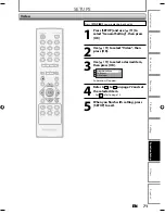 Preview for 73 page of Magnavox ZC320MW8 - DVD Recorder With TV Tuner Owner'S Manual