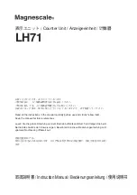 Magnescale LH71 Series Instruction Manual preview