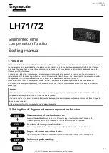 Magnescale LH71 Series Setting Manual preview