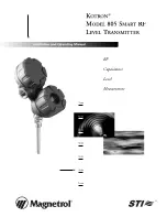 Preview for 1 page of Magnetrol STI KOTRON 805 Installation And Operating Manual