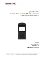 Magtek DynaPro Go Programmer'S Manual preview