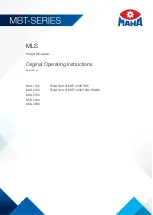 Предварительный просмотр 1 страницы MAHA MLS Series Original Operating Instructions