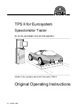 MAHA TPS II Original Operating Instructions предпросмотр