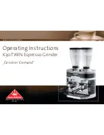 Mahlkonig K30 TWIN Operating Instructions Manual preview