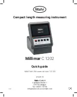 Предварительный просмотр 1 страницы Mahr Millimar C 1202 Quick Manual