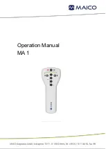 Maico MA 1 Operation Manual preview