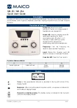 Maico MA 25 Quick User Manual preview