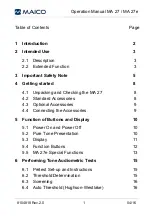 Preview for 3 page of Maico MA 27 Operation Manual