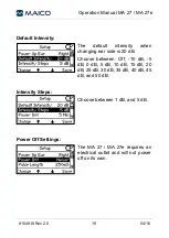 Preview for 23 page of Maico MA 27 Operation Manual