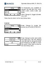 Preview for 25 page of Maico MA 27 Operation Manual