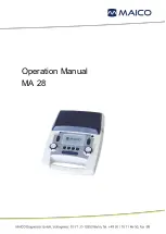 Maico MA 28 Operation Manual preview