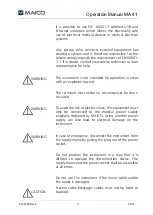 Preview for 11 page of Maico MA 41 Operation Manual