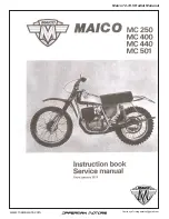 Maico MC 250 Instruction Book And Service Manual preview