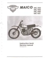 Preview for 2 page of Maico MC 250 Instruction Book