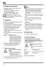 Preview for 8 page of Maico MK 20 Mounting And Operating Instructions