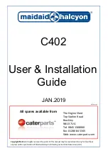 Предварительный просмотр 1 страницы Maidaid Halcyon C402 User'S Installation Manual