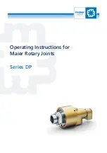 Maier DP Series Operating Instructions Manual preview