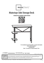 Preview for 1 page of Mainstays Side Storage Desk Assembly Instructions Manual