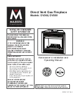 Majestic fireplaces DV580 Homeowner'S Installation And Operating Manual preview