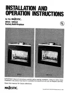 Предварительный просмотр 1 страницы Majestic MR42 Installation And Operation Instructions Manual