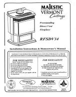 Preview for 1 page of Majestic VERMONT Castings RFSDV34 Installation Instructions & Homeowner'S Manual