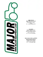 Preview for 26 page of Major MJ2000 Operator'S Manual