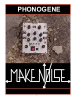 Make Noise PHONOGENE Owner'S Manual preview