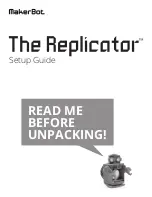 MakerBot Replicator+ Setup Manual предпросмотр