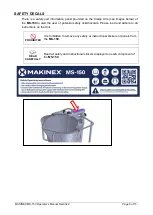 Предварительный просмотр 5 страницы MAKINEX MS-150 Operator'S Manual