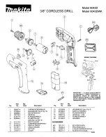 Preview for 1 page of Makita 6043D Parts List