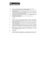 Preview for 6 page of Makita DBM131 Operating Instructions Manual